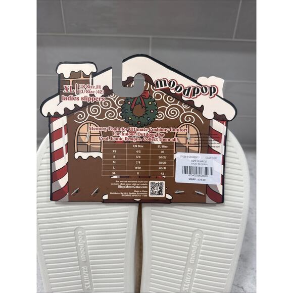 GINGERBREAD Ladies XL Size 11 Memory Foam Hood Back Slippers House Shoes NEW - Picture 6 of 7